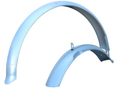 Firmstrong Beach Cruiser Bicycle Fender Set, Front/Rear, Baby Blue, 26