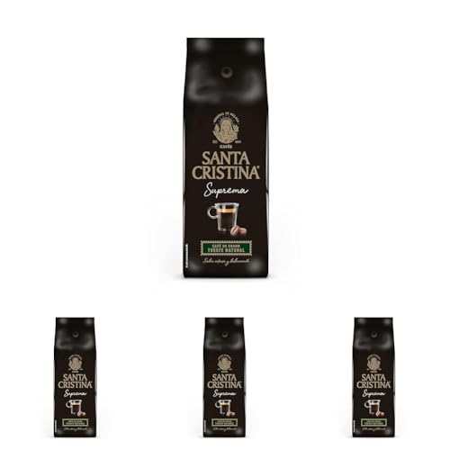 SANTA CRISTINA Café Suprema Grano Natural 500g (Paquete de 4)