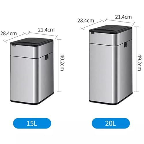 Caneca de basura inteligente con sensor 20 L blanca miniatura 2