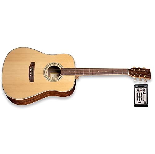 Zad900E Solid Spruce/Rosewood Acoustic Electric Aura Pro Series Full Box Natural #TOP27