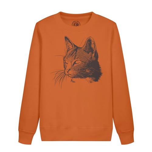 Sweatshirt enfant chat croquis art vêtement de chat domestique imprimé pull coton