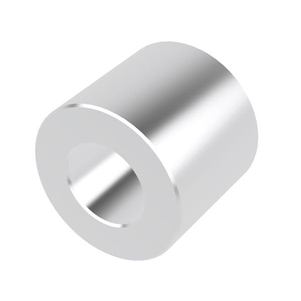 Aluminum Spacer 1/2" OD x 1/4" ID x 7/16" Long-Round Spacer Unthreaded Standoff Bushing Plain Finish, Fits Screws Bolts 1/4" or M6 by Metal Spacers Online (25 Pack)