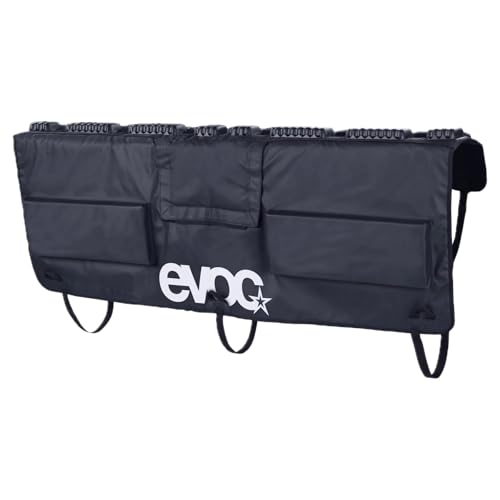 EVOC Tailgate Pad Curve Transport de VTT pour Pick-ups incurvés, Coffre à vélo (Compatible avec Les vélos électriques, Porte-vélos pour Max. 6 vélos, Curved Fit, Taille : L/XL), Noir