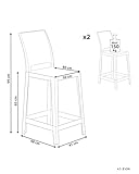 Zoom IMG-2 beliani set di 2 sgabelli Zoom IMG-2 beliani set di 2 sgabelli