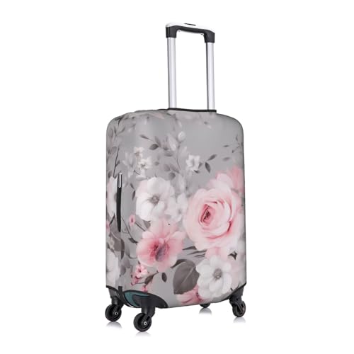 Plant Floral Flowers Printed Luggage Cover Elastic, Washable, Universal Fit 18-32 Inch Travel Suitcase Cover Easy To Identify3