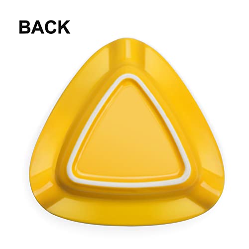 Cigar Ashtray Triangle- Large Rest Outdoor Cigars Ash tray for Patio/Outside/Indoor Ashtray (Yellow) - Image 4