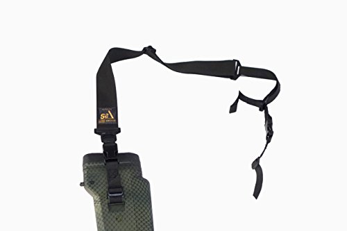 S2Delta - USA Made 2 Point Rifle Sling, Quick Adjustment, Modular Attachment Connections, Comfortable 2" Wide Shoulder Strap to 1" Attachment Ends (Black Sling, Pigtail Connector) - Thumbnail 5