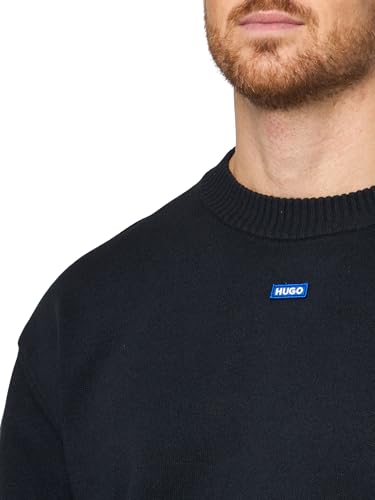 HUGO Men's Crewneck Cotton Knit Sweater3