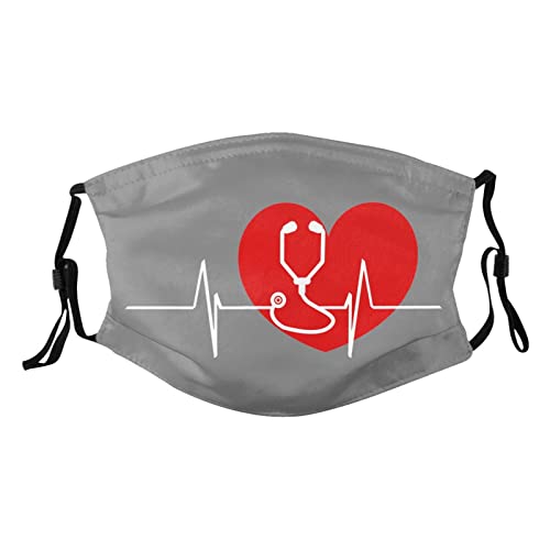 Stethoscope Heartbeat Doctor Nurse Mask Protect Respiratory System Breathe with Peace of Mind Black