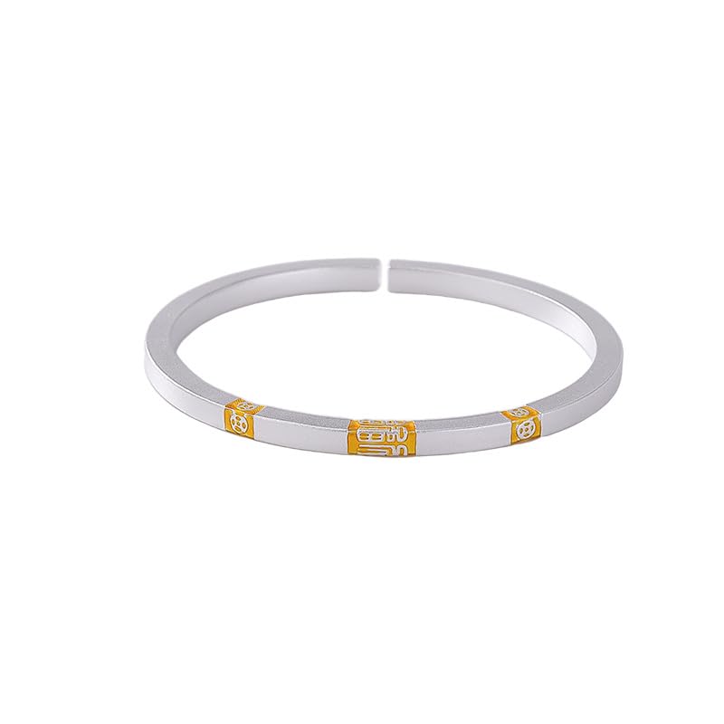 Bracelet en argent 999.9 ajustable, le cadeau idéal aux symboles chinois