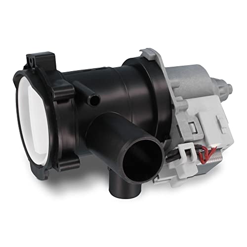 DL-pro Ablaufpumpe für Bosch Siemens 145787 00145787 Maxx Siwamat Extraklasse iQ100 iQ300 varioPerfect Avantixx Serie 4 Laugenpumpe Waschmaschinenpumpe Askoll mit Pumpenkopf und Sieb für Waschmaschine