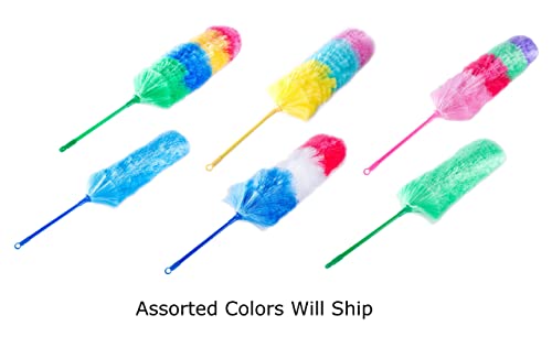 Kitchen + Home Large 27" Inch Static Duster With Bonus 35" Inch Extension Pole - Electrostatic Feather Duster Attracts Dust Like A Magnet! - Assorted Colors Will Ship #TOP6