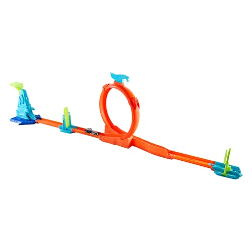 Image of Hot Wheels Toy Car Track Set, Build a Stunting Circuit with a Loop or Jump, Includes Die-Cast Vehicle & Speed Snap Track System (Styles May Vary)