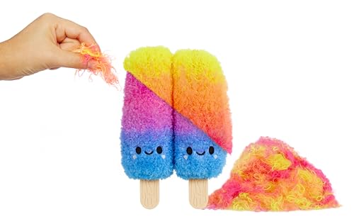 Fluffie Stuffiez Petite Peluche à Collectionner - Ice Pops - Déballage Surprise - Peluche DIY Câline Super Douce de la Famille Treats - Jeu Tactile et...