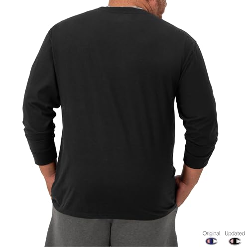 Image of Champion Men's Long Sleeve T-shirt, Classic T-shirt for Men (Reg. Or Big & Tall)