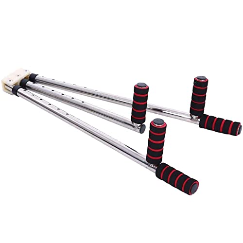 DOMINTY Leg Stretcher Heavy Duty Gymnastic Portable 3 Bar Flexibility Stretching Machine Martial Arts Stretch Yoga Gym, Silver