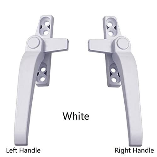 LOVIVER 4X Window Handles with Long Lever Fitting for Turning Double-Glazed Doors, 2×white Left Right - Image 2