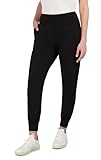 Sage Collective Women's in-Motion Knit Joggers – 4-Way Stretch with Pockets, Onyx, Large