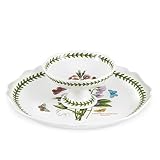 Portmeirion Botanic Garden 2-Piece Chip and Dip Set | 11 Inch Round Serving Platter and Dip Bowl | A