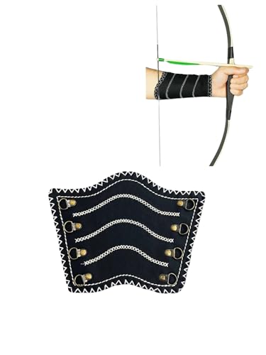 Okçubaba Kolçak Kol Koruma Siyah – Okçuluk Sporu için Ayarlanabilir Kol Kalkanı Siyah