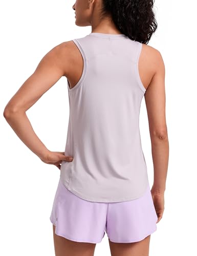 Image of CRZ YOGA Lightweight Racerback Tank Top | Workout, Moisture Wicking, Classic Fit, Hip Length, Reflective Spots, Sleeveless Shirts for Women