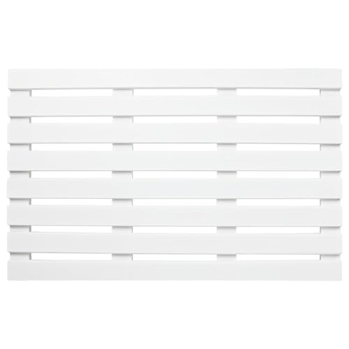 Unibos Premium Rectangular Wooden Bath Mat – Non Slip Shower Mat – Easy Clean – Comfortable for Feet – Draining Holes – Modern Design