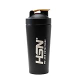 HSN Shaker We Are Nutrition! Acero Inoxidable | 739ml | Negro | Vaso Mezclador con Óptimo Sistema de Mezclado en la Tapa (BPA Free) | Cierre Anti-Fugas | Sin Olores | Fácil Limpieza