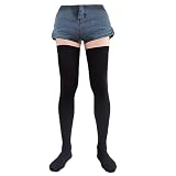 [MOOKISOO] 大きいサイズ ニーハイソックス 滑り止め 綿 着圧 総丈80cm 女性用 男性用 女装 男の娘 オーバーニーソックス 柔らか 防寒 防風保温 通学通勤 温かい 暖かい 靴下 ニーハイ40〜80kgに適応