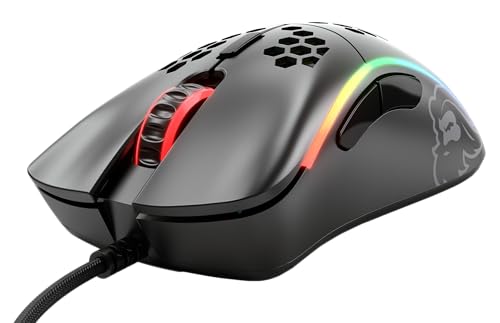 Image of GLORIOUS Model D- (Minus) Wired Gaming Mouse - 61g Superlight Honeycomb Design, RGB, Ergonomic, Pixart 3360 Sensor, Omron Switches, PTFE Feet, 6 Buttons - Matte Black
