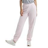 Hanes Women's Mid Rise Cinch Leg Pant, Pale Pink, 2X Large