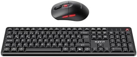 Havit KB261WB Kablosuz Klavye Mouse Seti – Türkçe Q, Ultra Sessiz Tuşlar (Siyah) - Görsel 2