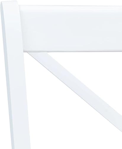 Miniatura 5 de Sillas de comedor 2 piezas de madera blanca y clara de madera maciza de caucho, peso 30.86 libras, 247358