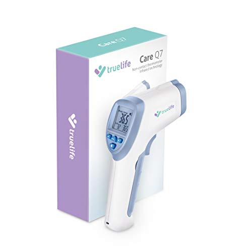 TrueLife Care Q7 Thermomètre Frontal Médical Sans Contact Précis avec Écran LCD pour Enfants, Adultes, Lait et la nourriture | CE, RoHS, ISO, SÚKL approuvé