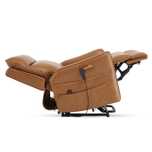 Irene House Zero Gravity Genuine Leather Lift Chair for Elderly Power Lift Recliner with Massage Heating Electric Lift Sofa