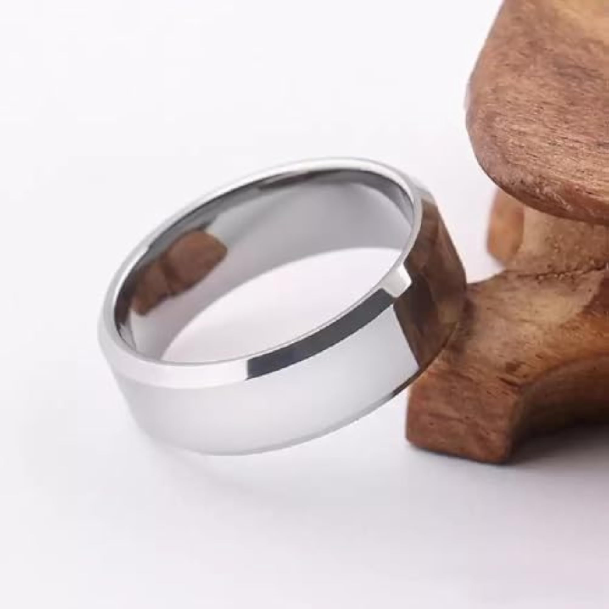 Women's Silver Plain Ring, Size 17