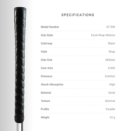 Winn Excel Midsize Golf Wrap Grips for Better Control
