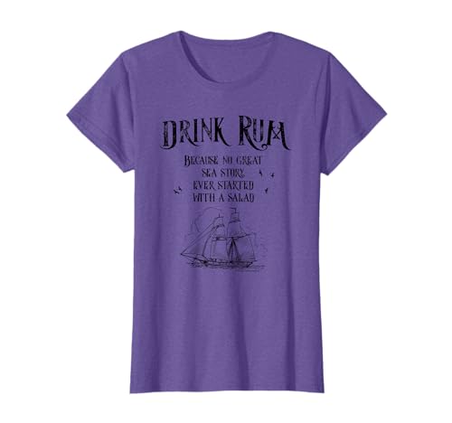 DRINK RUM Pirate and Sailor's Sea Stories Funny Sailing T-Shirt