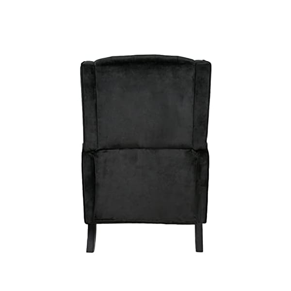 Christopher Knight Home Diana Wingback Recliner, Black + Dark Brown - Image 9