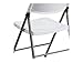 Flash Furniture Hercules Series Plastic Folding Event Chairs with Textured Seats, Lightweight Plastic Folding Chairs, Set of 6, White