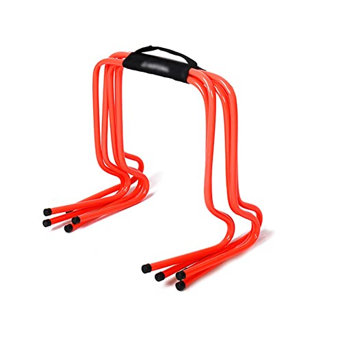 Hurdle Football Training Equipment, Basketball Training Auxiliary Equipment Pack of 5 Agility Training Obstacles ABS Hurdles, Children's Small Hurdles XJJUN (Color : Orange, Size : High-50cm)