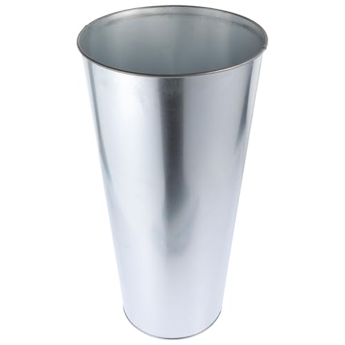 Jarrón de hierro decorativo plata para flores secas simples 2