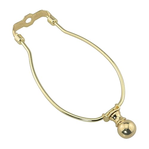 Image of 8inch Lamp Harp Holder Lamp Harp Kit Detachable Lamp Shade Bracket Holder DIY Lighting Accessories with with 1-1 /2 Inch Finial Ball Knob Lamp Shade Finial for Table and Floor Lamps