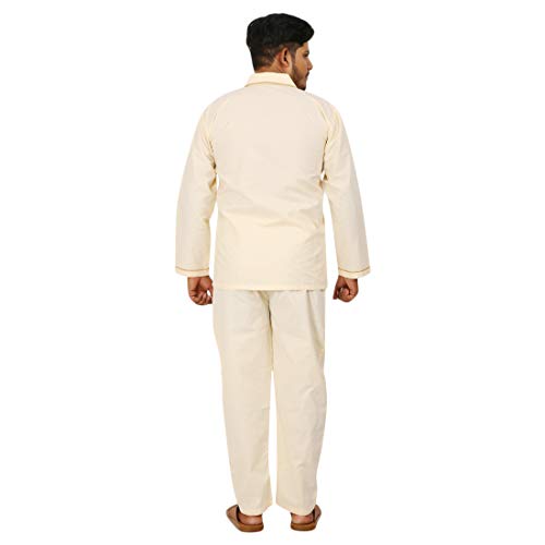 Image of Emperor Men's Cotton Plain /Solid Night Suit Pack of 1