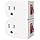 Oviitech 2 Pack Grounded Outlet Wall Tap Adapter with On/Off Power Switch，Single Outlet with Switch in White