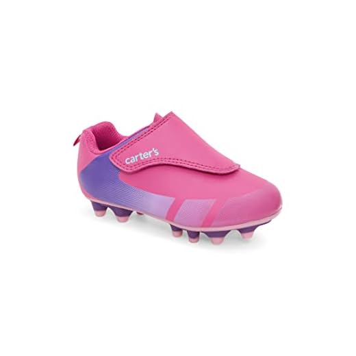 Carter's Girls Fica Sport Cleat, Fuchsia/Fuchsia, 8 Toddler