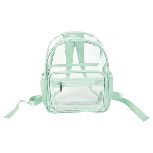 Mochila Clara, PVC Clear Bookbag Backpacks Transparente Com Alça para o Aluno (Verde)