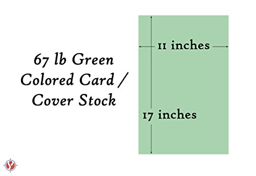Green Pastel Color Card Stock | 67Lb Cardstock | 11” X 17” Inches | 50 Sheets Per Pack #TOP4