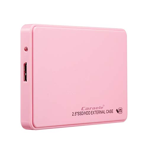 Mobile Festplatte USB3.0 500GB + eine Datenleitung Schwarz/Blau/Pink (Pink)