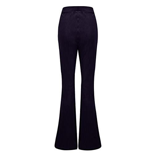 Sweatpants Women Business Casual Outfits For Women Bell Bottom Pants For Women Summer Cute Plus Size Trousers Amazon Fashion Womens Clothing Womens Fashion Flared Leg Pants(B Dark Purple,Xx-Large) #TOP3