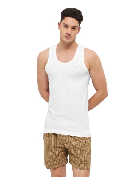 otto essentials Men's White Breezo Cotton Vests-picture-23